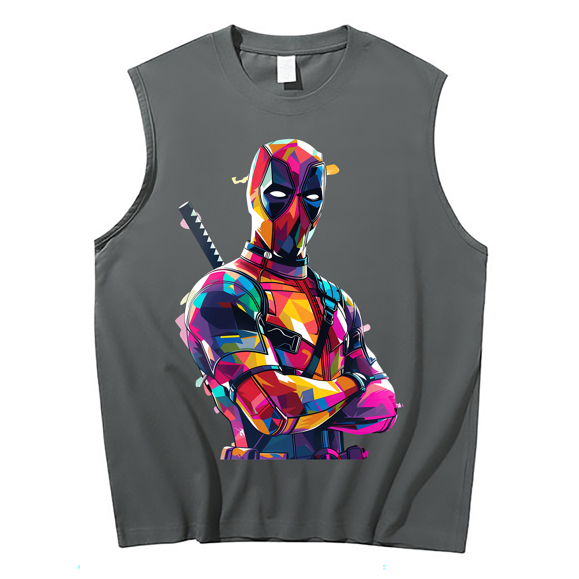 （画像用） Deadpool デッドプール コットン100％タンクトップ（フロントプリント）